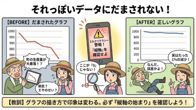 【データの罠01】グラフの罠を見破ろう！